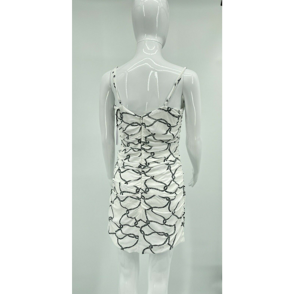 WeWoreWhat Ronnie Ruched Crepe Dress Black Rope Size Medium - Picture 5 of 10